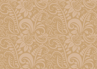 Retro floral wallpaper. Seamless