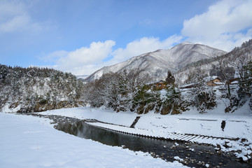 Historic Village of Shirakawa-go in winter