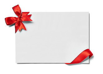 ribbon bow card note chirstmas celebration greeting