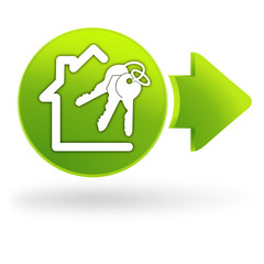 maison à vendre sur symbole web vert