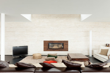 Architecture, beautiful interior of a modern villa