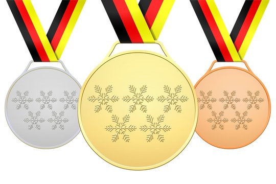 Deutsche Medaillen mit 5 Flöckchen