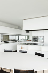 Beautiful interior of a modern villa, domestic kitchen