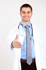 Male Doctor isolated on white background