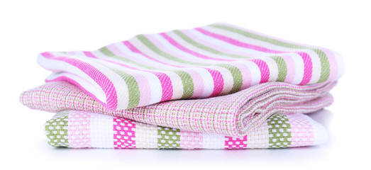 Kitchen towels isolated on white