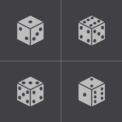 Vector black castle icons set