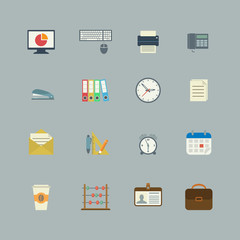 Business collection of flat stationery supplies