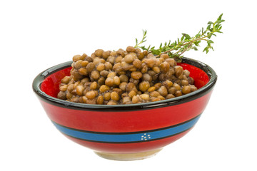 Backed lentils