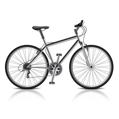 Mountain bike isolated on white vector
