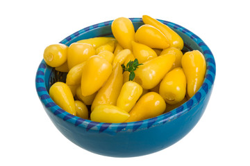 Yellow marinated pepper