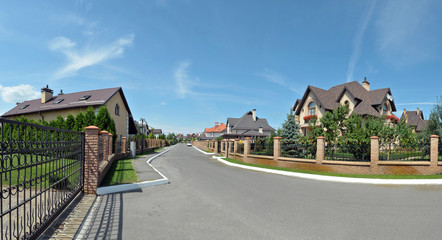 Fototapeta premium Street cottage town