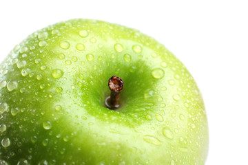Fresh green apple, isolated on white