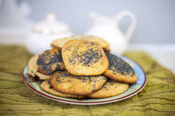 Cookies with cheese and poppy seeds