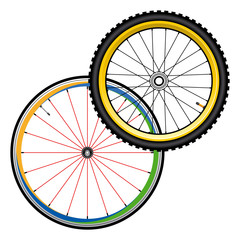 bicycle wheels for road and mountain bike