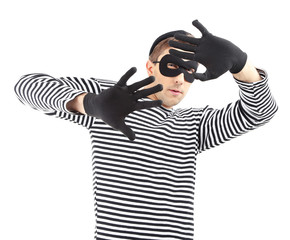 Thief isolated on white