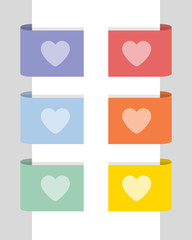 Flat color labels