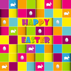 Happy easter cards illustration retro vintage with easter egg  a