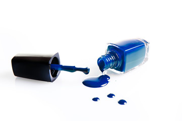 Intense color nail polish isolated