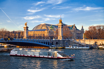 De Seine in de buurt van het Grand Palais, Parijs
