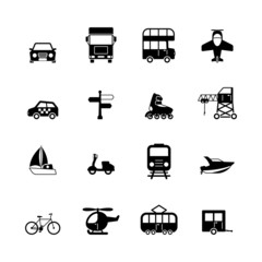 Transportation pictograms collection