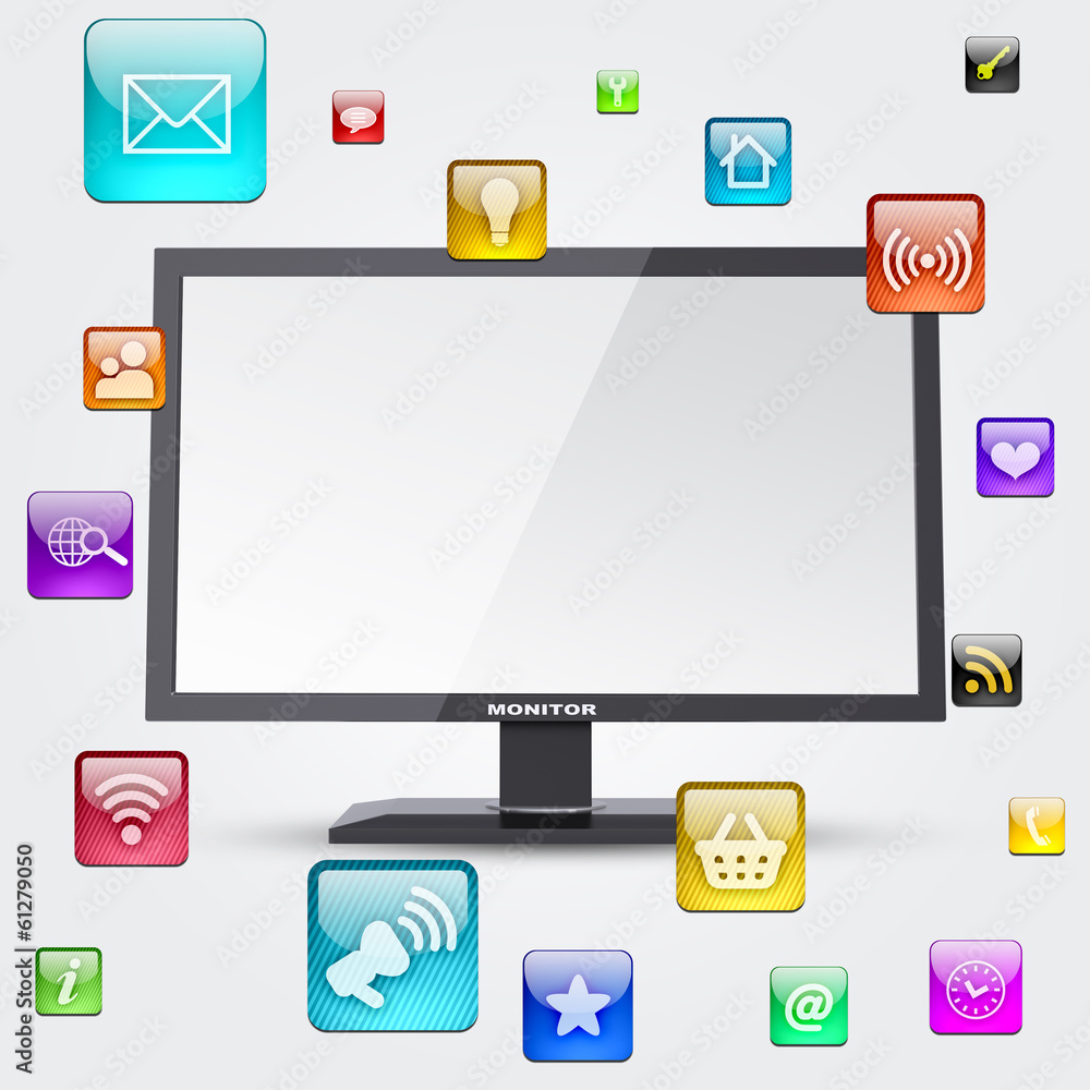 Poster monitor and application icons
