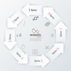 Modern infographics options banner