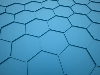 Blue hexagonal business background