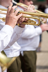 Fototapeta na wymiar Military brass band