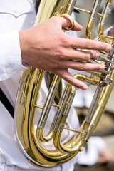 Tuba in military orchestra