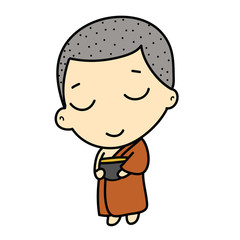 cute Buddhist Monk