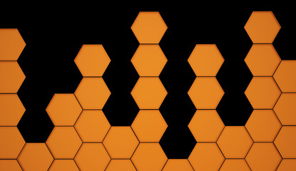 Obraz premium Orange hexagonal background