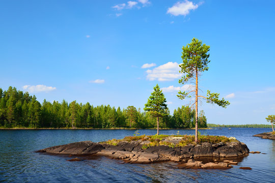 Lake Engozero. North Karelia, Russia