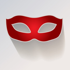 Karneval Symbol Perlen Maske rot