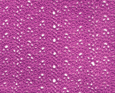 Knitted fabric made of pink yarn