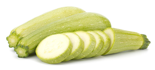 Fresh vegetable marrow isolated on white background