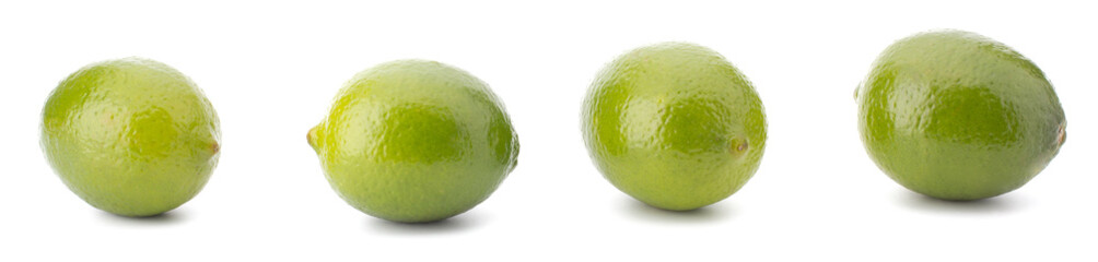 Fresh lime fruit Isolated on white background