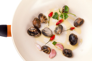 Pan With Clams