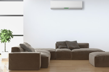Interno con aria condizionata