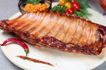 Delicious smoked ribs