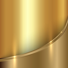 Vector abstract precious metal background with curve