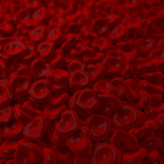 Rote Blutkörperchen in Herzform, Hämoglobin
