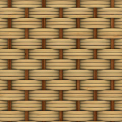 Abstract decorative wooden textured basket weaving. 3D image
