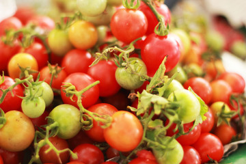 Fresh tomatoes in the market
