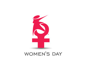 Happy Women's Day Design Element.