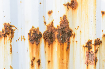 Metal rust of container shipping background