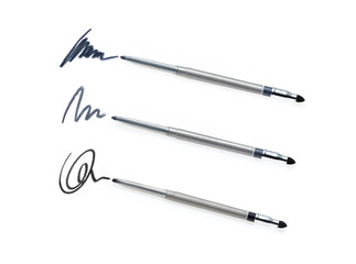 Collection of cosmetic pencil and stroke