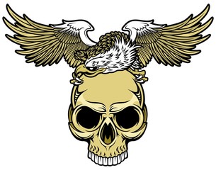Fototapeta premium eagle and skull
