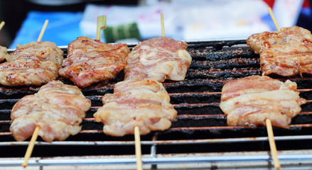 Bar-B-Q or BBQ grill of meat