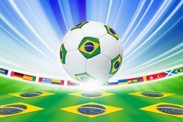 Naklejka premium Soccer background