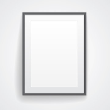 Blank paper poster with frame